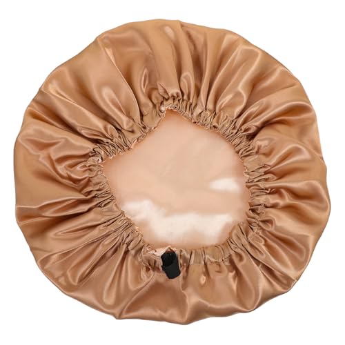 Vaguelly Nachtmütze wiederverwendbare Duschhauben Seidenhaube Nachtschlafmütze Satinhaube Haarhaube haarschutz Haarband Schlafhaube für Damen Kopftuch zum Schlafen -Verbot Khaki von Vaguelly