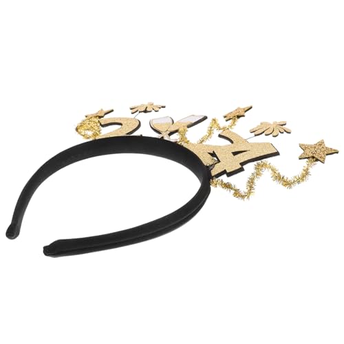 Vaguelly Neujahrs Stirnband Leichtes Komfortables Party Kopfschmuck Silvester Haarreif mit Kreativem Design für Karneval Maskenball Fotorequisiten und Frühlingsfest von Vaguelly