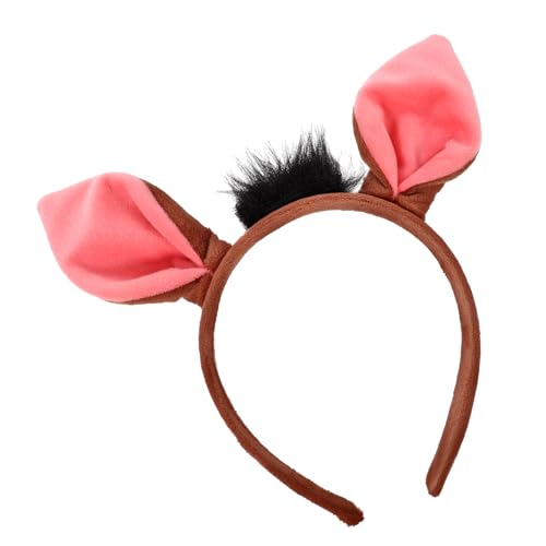 Vaguelly Niedliches Warzenschwein Ohren Stirnband Weiches Haar Accessoire für Cosplay Party Karneval Maskerade und Themenfeier Leichtes und Komfortables Dekorations Headband von Vaguelly