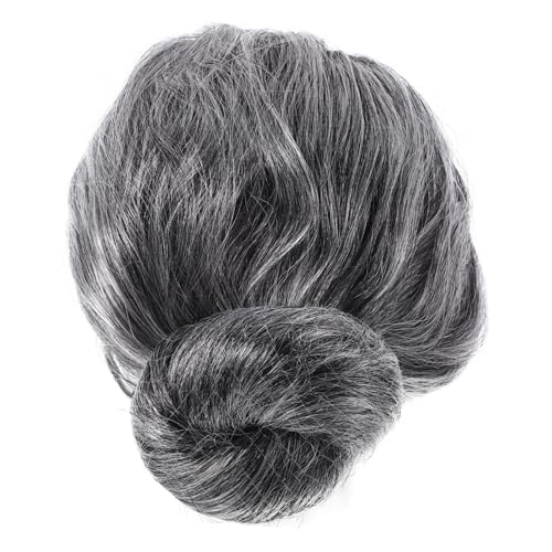 Vaguelly Old Lady Perücke Kurz Lockig Synthetisches Haar Silber Atmungsaktive Capless Perücke Für Cosplay Party Kostüm Spiel Bühne Verstellbar von Vaguelly