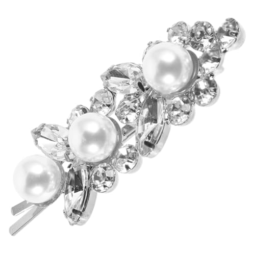 Vaguelly Perlen haarspange Elegant Sicherer Griff Prinzessin Inspiriert Braut Haarschmuck Hochzeit Damen Vielseitig Modisch Silber von Vaguelly