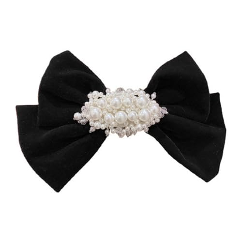Vaguelly Perlen haarspange Schleife Damen Haarschmuck Eleganter Bowknot Barrette für Dickes Dünnes Haar Hochzeit Party Alltag von Vaguelly