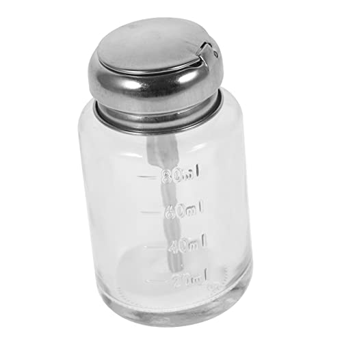 Vaguelly Pumpflasche Transparent Dicker Glasspender für Nagellackentferner Auslaufsicher Portable Kosmetikflasche Geeignet für Make Up Entferner und Toner von Vaguelly