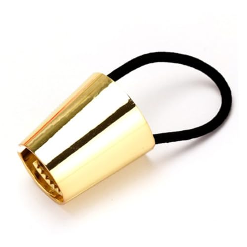 Vaguelly Punk Pferdeschwanzhalter Metall Haarband Mit Elastischem Band 4,2 Stück 3,8cm Kreis Haarband Für Damen Und Herren Goldene Manschette Für Zöpfe Dreadlocks Und Boho Stil von Vaguelly