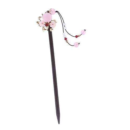 Vaguelly Retro Eleganter Holz Haarstab mit Klassischen Quasten Brautschmuck für Traditionelle Hochsteckfrisuren Handgefertigtes Haarschmuck Accessoire für Braut und Festliche Anlässe von Vaguelly