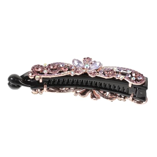 Vaguelly Rhinestone Haarklammer Banane Haarspange Elegant French Pin Haarschmuck Damen Party Alltagsstil Starke Haltekraft Langlebig von Vaguelly