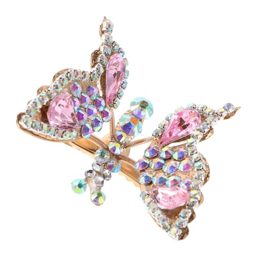 Vaguelly Rhinestone Schmetterling Haarclip mit Beweglichen Flügeln Funkelnde Haarklammer für Damen und Mädchen Elegantes Design Leicht Hält Fliegende Haare Modisches Haarschmuck Accessoire von Vaguelly