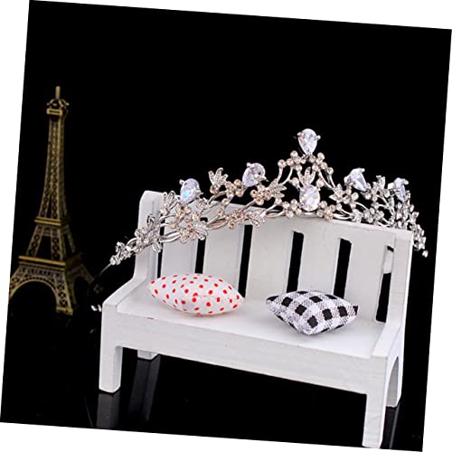 Vaguelly Romantische Braut Tiara Krone mit Strassbesatz Eleganter Haarschmuck für Hochzeit Party und Besondere Anlässe Langlebiges Material Stilvolle Damen Kopfbedeckung von Vaguelly