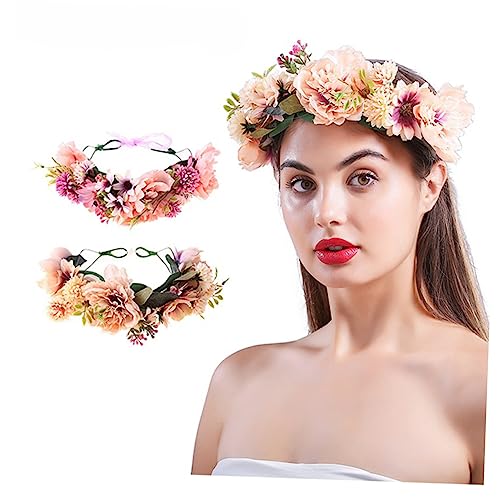 Vaguelly Romantischer Blumenkranz Haarschmuck Leichter Bequemer Braut Kopfschmuck für Hochzeit Party Karneval und Fotoshootings Modisches Accessoire für Damen von Vaguelly