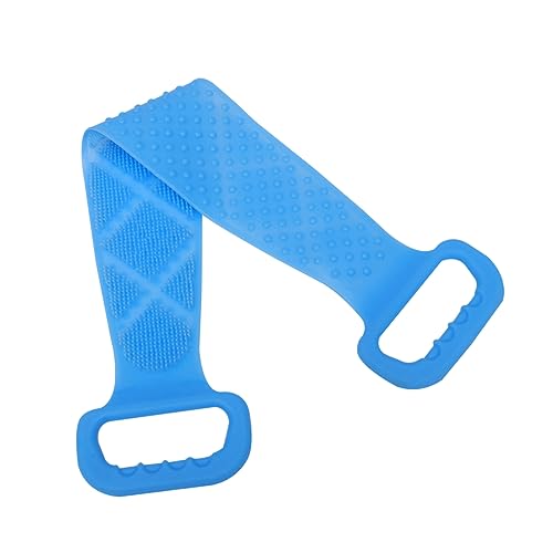 Vaguelly Rückenbadetuch Aus Silikon Rückenschrubberstreifen Für Dusche Badetuch Mit Griff Reibetuch Für Schwer Erreichbare Stellen Langlebig Und Leicht Zu Tragen von Vaguelly