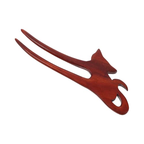 Vaguelly Sandelholz U-förmige Haarnadel Damen Chinesischer Stil Vintage Haarclip Doppelgabel Haarnadeln für Dutt Haarschmuck mit Natürlichem Duft und Antikem Design von Vaguelly