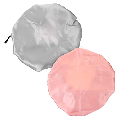 Vaguelly 2stücke Verstellbare Satin Schlafhaube Doppelseitige Atmungsaktive Schlafmütze Für Damen Für Haarpflege Und Chemotherapie von Vaguelly