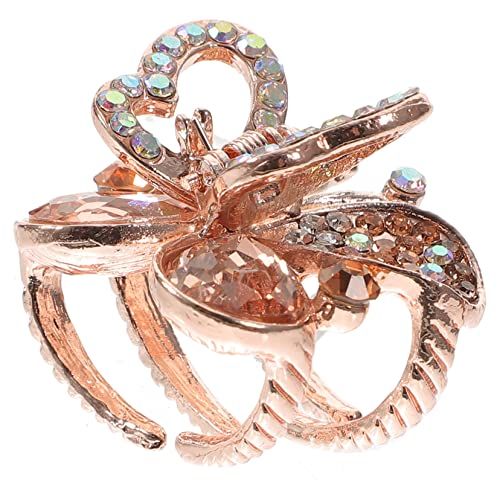 Vaguelly Schmetterlings Haarspange mit Funkelnden Strasssteinen Mittlere Haarklammer für Feines Dickes Haar Glitzernder Haarklaue Clip für Mädchen Eleganter Haarschmuck für Party und von Vaguelly