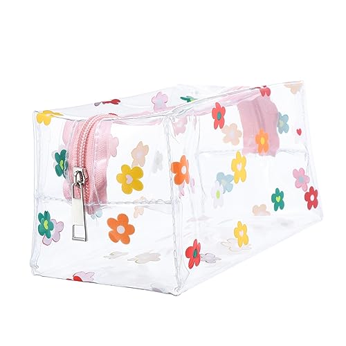 Vaguelly Transparenter Kosmetiktasche Aus PVC Reise-Aufbewahrungstasche Multifunktionaler Kulturbeutel-Organizer Für Damen Und Mädchen Kleinigkeiten Lippenstift Kosmetiktücher Servietten von Vaguelly