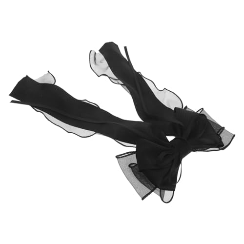 Vaguelly Schwarze Spitzen Haarschleife mit Großem Schleifen Design Leichter Langlebiger Mesh Lace Haarclip für Damen und Mädchen Eleganter Haarschmuck für Hochzeiten Partys und Alltag von Vaguelly