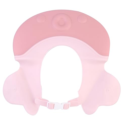 Vaguelly Badehut Shampoo Für Junge Mädchen Und Junge Mädchen Hellrosa Cartoon-design Schützt Augen Vor Shampoo Und Wasser Verstellbar Für Dusche Und Friseurbesuche von Vaguelly