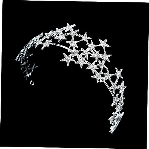 Vaguelly Silberne Haarkrone mit Funkelndem aus Strass Verstellbarer Brautschmuck für Damen und Mädchen Geeignet für Hochzeit Geburtstag und Festliche Anlässe von Vaguelly