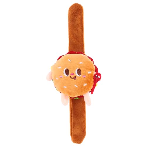 Vaguelly Snap Armband Plüsch Burger Slap Bracelet für Lustiges Cartoon Design Elastisch und Farbecht als für Familie und Freunde für Partys und Sets von Vaguelly