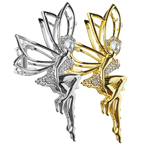 Vaguelly 2stücke Haarklammern Mit Strass Für Damen Metall Haarspangen Haarklammern Für Dickes Haar Strass-haarschmuck Für Mädchen Haar Zubehör Für Langes von Vaguelly