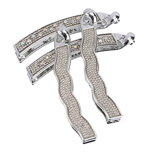 Vaguelly 4 Stück Strass Haarspangen Für Frauen Bananen Haarspange Glitzernde Haarklammern Rutschfeste Pferdeschwanzhalter Haaraccessoires Für Partys Und Hochzeiten von Vaguelly