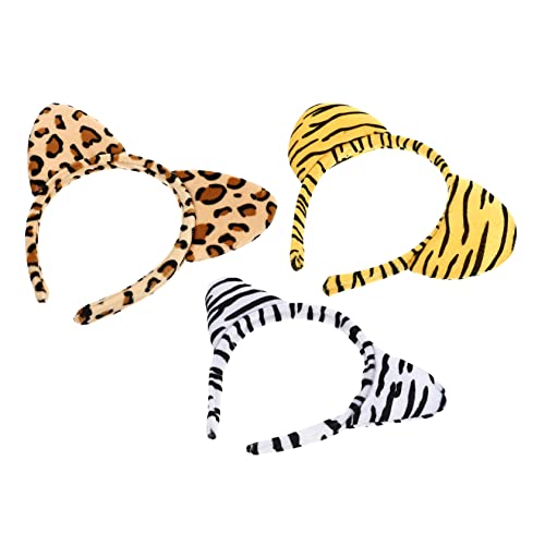 Vaguelly 3stücke Pack Cartoon-tier Stirnbänder Plüsch Haar Kreise Für Junge Mädchen Kopf Deko von Vaguelly