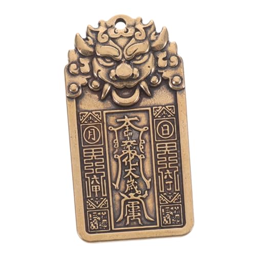 Vaguelly Tiger Head Amulett Schlüsselanhänger aus Messing Vintage Diy Charm Pendant für Neujahrsdekoration und Handwerk Multifunktionales Schmuckstück für Taschen und Schlüsselbund von Vaguelly