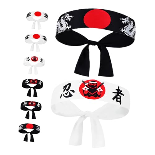 Vaguelly Traditionelle Kopfbedeckung Stirnband Wraps Für Männer Kampfsport Cosplay Sport von Vaguelly