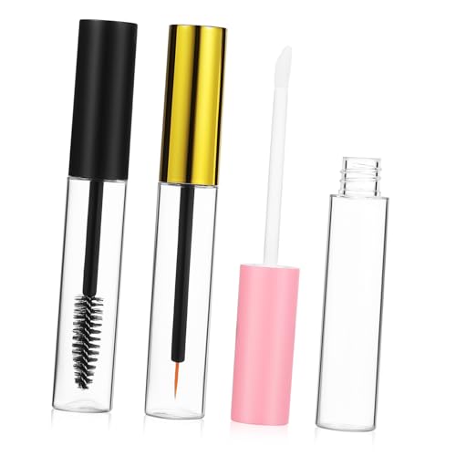 Vaguelly Transparente Eyeliner Flasche Mascara Behälter und Rosa mit für Reisen und Unterwegs Auslaufsicher Tragbar und Praktisch von Vaguelly