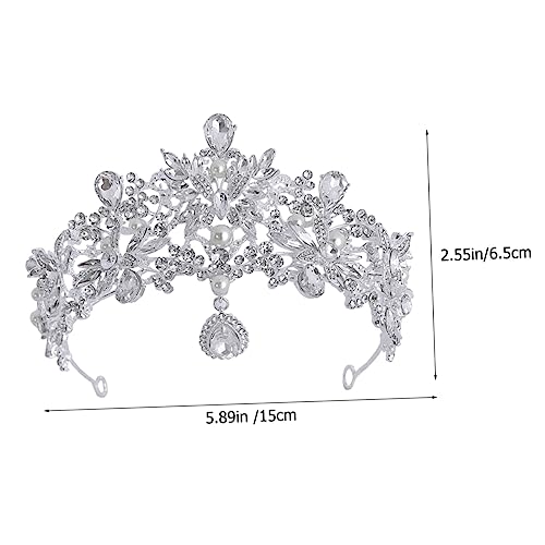 Vaguelly Wasserdichte Leichte Braut Tiara mit Funkelnden Strasssteinen Silberfarbene Krone Hochzeit Haarschmuck für Damen Geeignet für Hochzeiten Partys Fotoshootings von Vaguelly