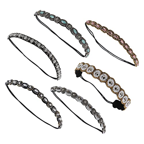 Vaguelly 6stücke Teiliges Wasserstein Haarband Mit Strass Für Damen Elastische Rutschfeste Haarschmuck Für Alltag Feiern Und Fotoshootings Farben von Vaguelly