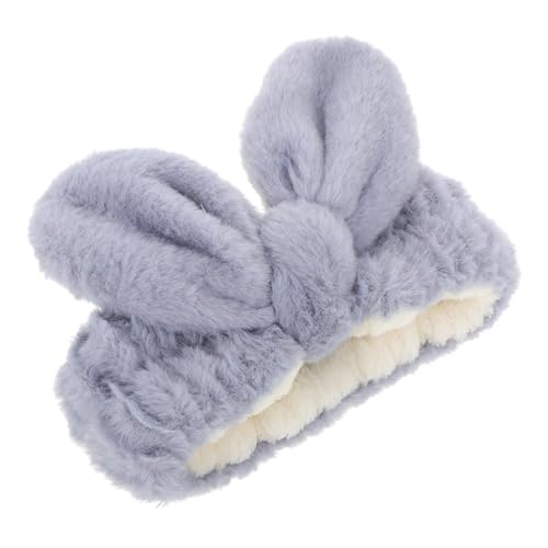 Vaguelly Weiches Plüsch Haarband mit Süßen Hasenohren Elastisches Makeup Headband für Damen und Mädchen Rutschfestes Stirnband für Gesichtspflege Kosmetik Zubehör und Spa Anwendungen von Vaguelly