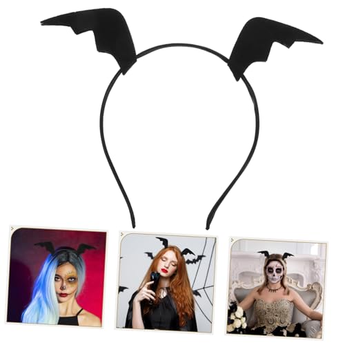 Vaguelly Weihnachtlicher Haarreif mit Fledermausflügeln Leichter Robuster Kopfschmuck für Party und Karneval Stylisches Niedliches Design für Damen und Herren von Vaguelly