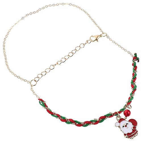 Vaguelly Weihnachtliches Geflochtenes Armband für Frauen und Männer Festliche Handkette mit Einzigartigem Design für Fröhliche Komfortabel und Hautfreundlich für Feiertage von Vaguelly