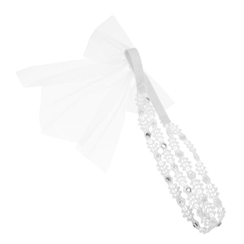 Vaguelly Weiße Spitze Haarschmuck für Einfarbiges Bowknot Haarband für Feiern und Täglichen Gebrauch aus Hochwertigem Gefertigt Bezauberndes Design für Kleine von Vaguelly