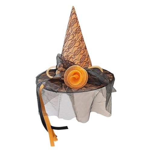Vaguelly Zaubererhut Für Cosplay-partyhut Zaubererkostümhut Für Erwachsene Hutdekorationen Zaubererkappe Halloween-accessoires Für Frauen Halloween-kostümhut Zaubererhut Halloween-hut von Vaguelly