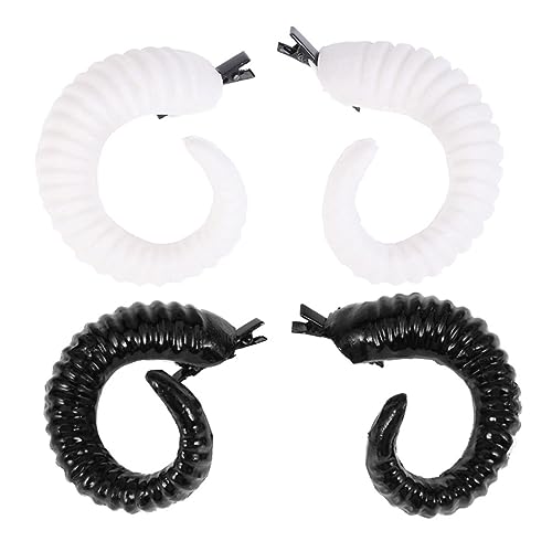 Vaguelly Schafshörner Haarspange Schafshorn Haarnadel Cosplay Kopfschmuck Halloween Schafshorn Maishorn Design Haarclip Für Party Und Kostüm von Vaguelly