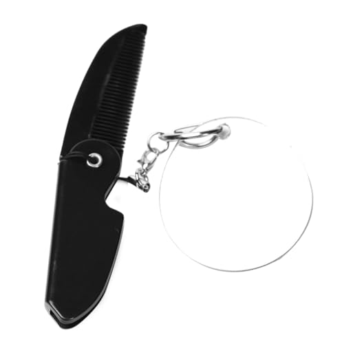 Vaguelly faltbarer Reisekamm Körperpflege elektrischer Rasierer für Männer Bartbürste und Kamm Trimmer faltbarer Feinzahnkamm Faltkamm für Männer tragbarer faltbarer Kamm Spiegel: Acryl von Vaguelly