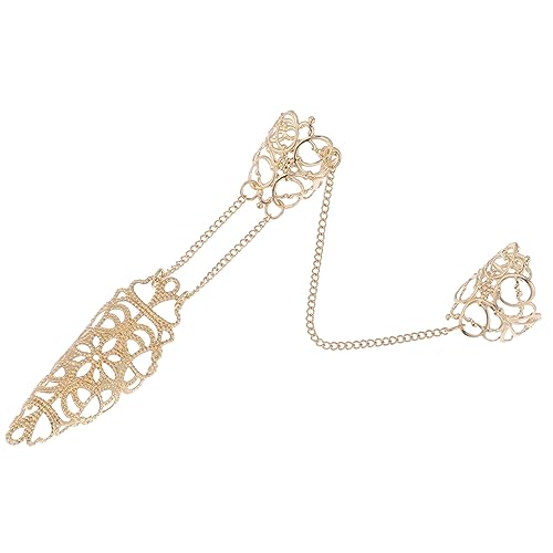 Vaguelly 1stücke Gothic Nail Claw Ring Für Retro Finger Ring Mit Ketten-design Metallischer Fingerring Für Partys Halloween Und Besondere Anlässe Vintage Schmuck Für Damen von Vaguelly