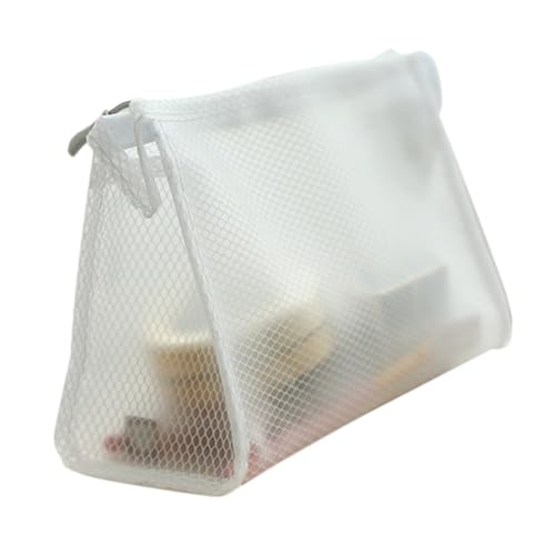 Vaguelly wasserdichte Eva Mesh Kosmetiktasche mit Reißverschluss Tragbare Dreieckige Makeup Organizer Tasche für Reisen und Alltag Multifunktionaler Kosmetikbeutel mit Großem von Vaguelly