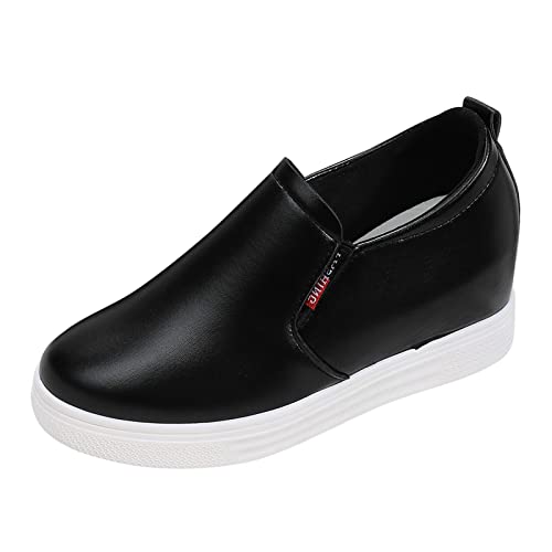 Damen Dicke Sohle Einzelschuhe, Weiche rutschfest Loafer Sneaker, Leicht Sportlich Walkingschuhe Laufschuhe Freizeitschuhe Atmungsaktive Stoffschuhe Slip On Sportschuhe Turnschuhe Joggingschuhe von VaiKanhai