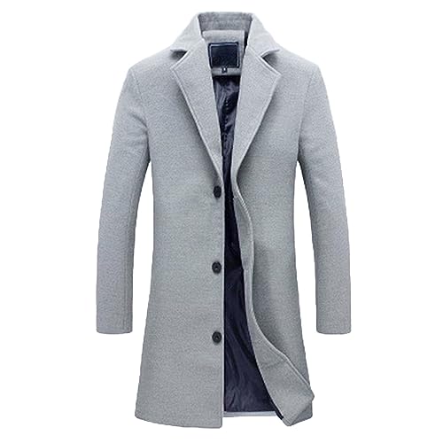 Herren Anzugsakko Lang Mantel Herren Winter Sakko Sportlich Freizeit Blazer Regular Fit Männer Wintermantel Leicht Herren Sakko Sportlich Elegant Freizeit Jacket Herren Jacke von VaiKanhai