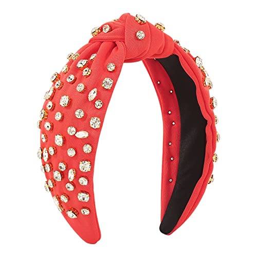 Seite Zubehör Haarbandknoten Leopard-Frauen-Bogen Bandbreite Kopfschmuck Haarreif Frottee Stirnband Rot (Z jsjm08285-RD2, One Size) von VaiKanhai