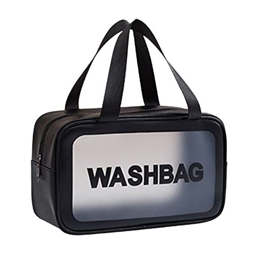 Taschen Zwei Große Hände tragen große Reisekosmetiktasche tragen multifunktionale wasserdichte PVC-Aufbewahrungstasche (Black, One Size) von VaiKanhai