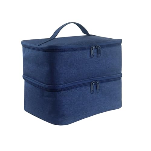 VaiKanhai Auto Taschen Double Layer Nail Polish Organizer Portable Bag Organizer Case Nail Polish Carrying Case with Manicure Tools Storage High Capacity Nail Bag Organizer Case (BU1, One Size) von VaiKanhai