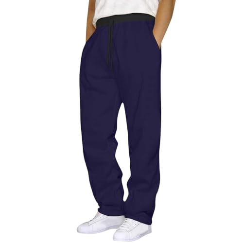 VaiKanhai Herren Sporthose Lang Baggy Jogginghose Herren Lang Freizeithose Herren Schnelltrocknend Trainingshose Sportlich Laufhose Herren Lang Schwarze Jogginghose Herren Streatwear von VaiKanhai