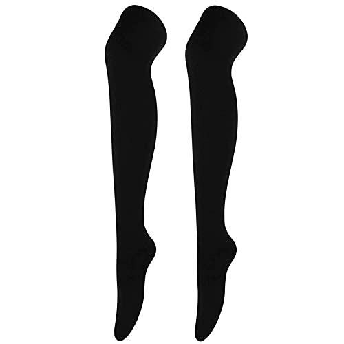 VaiKanhai Stockings Cotton Elastic Outdoor Female Overknees Socken Damen Schwarz von VaiKanhai