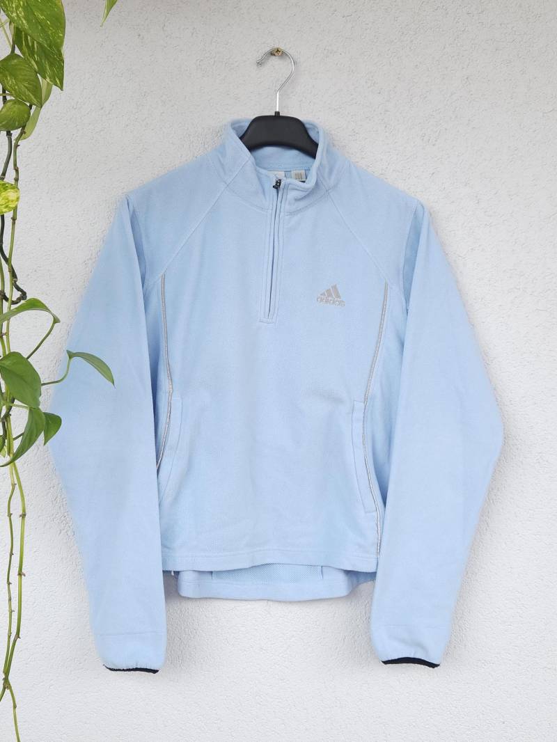 Vintage 90S Fleecepullover Von Adidas - Damen Größe 42 | xl Sport Pullover Zum Überziehen Fließ Windbreaker Retro Sportswear von VaiaVintage
