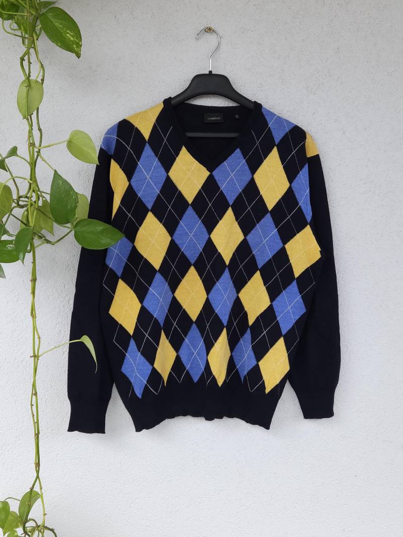 Vintage Karierter Strickpullover Sweater Pullover Strick Troyer Gr. L Pulli Knitwear Retro 90S Vintage Karierter Strickpullover Sweater Pullover Strick Troyer Gr. L Pulli Knitwear Retro 90S von VaiaVintage