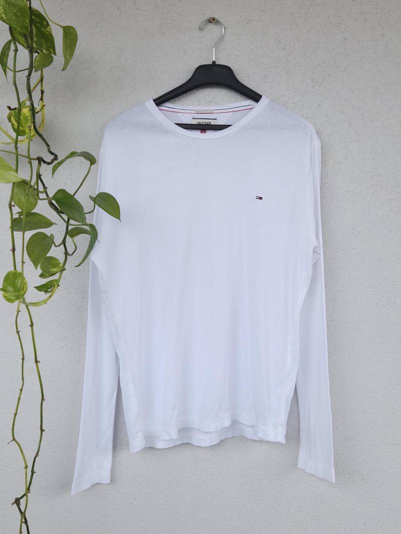 Weißes Hilfiger Denim Sweatshirt - Herren Größe Xxl Leichter Pullover Sweater Weißes Hilfiger Denim Sweatshirt - Herren Größe Xxl Leichter Pullover Sweater von VaiaVintage
