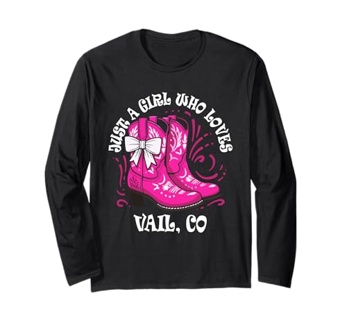 Just a Girl Who Loves Vail Colorado Cowgirl-Design Langarmshirt Just a Girl Who Loves Vail Colorado Cowgirl-Design Langarmshirt von Vail Colorado USA Souvenir Designs